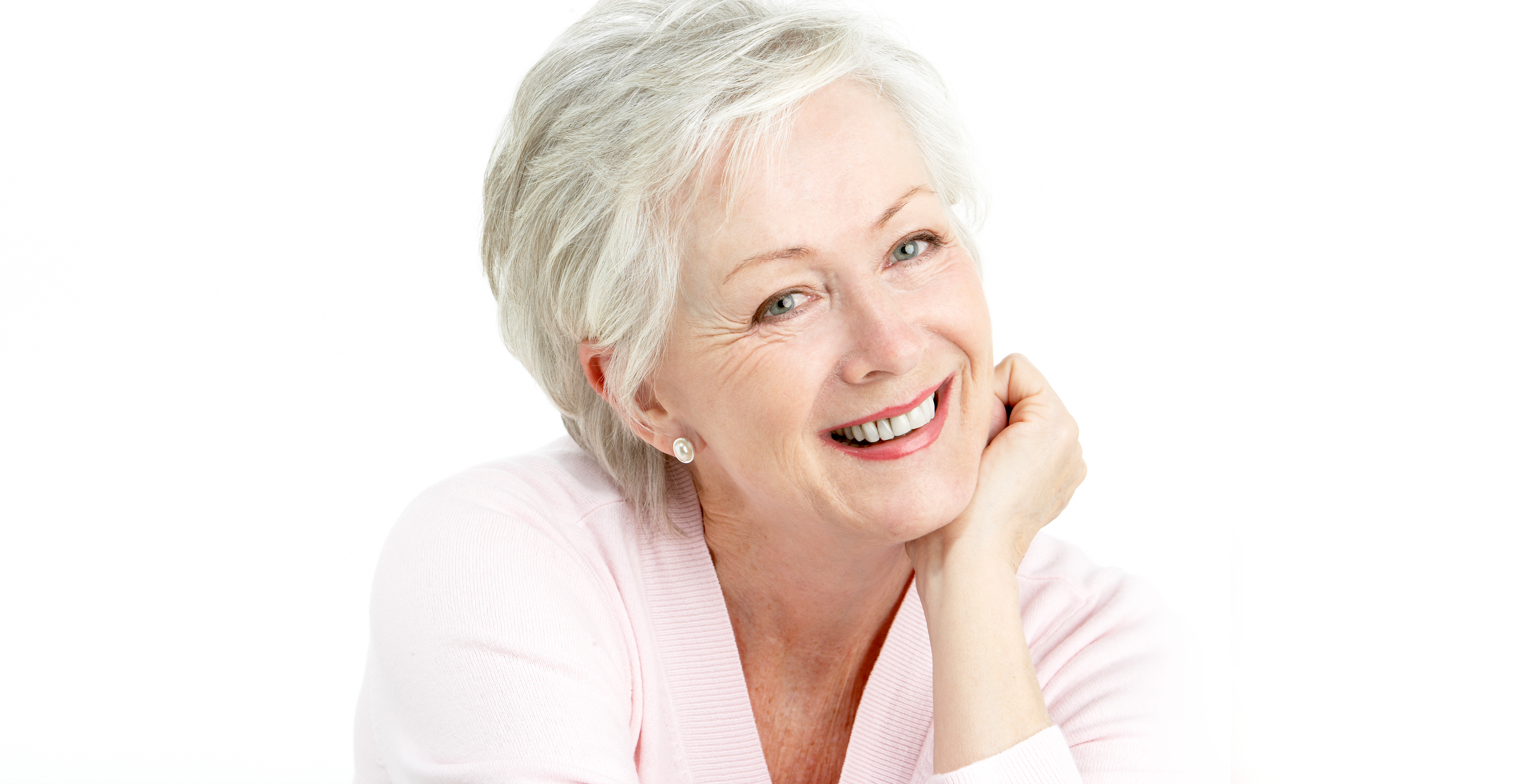 Senior female patient enjoying her all-on-4 dental implants from Orangeville Smiles Dentistry.